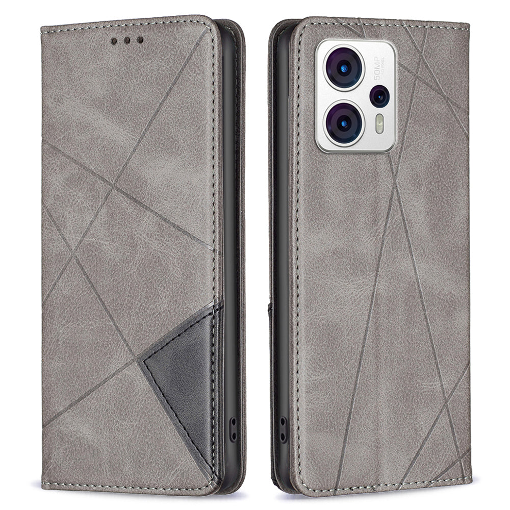 Anti-scratch Phone Case Card Holder For Motorola Moto G13 4G / G23 4G / G53 5G, BF Imprinted Pattern Series-1 Leather Stand Anti-drop Cover