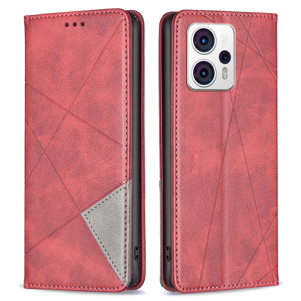 Anti-scratch Phone Case Card Holder For Motorola Moto G13 4G / G23 4G / G53 5G, BF Imprinted Pattern Series-1 Leather Stand Anti-drop Cover