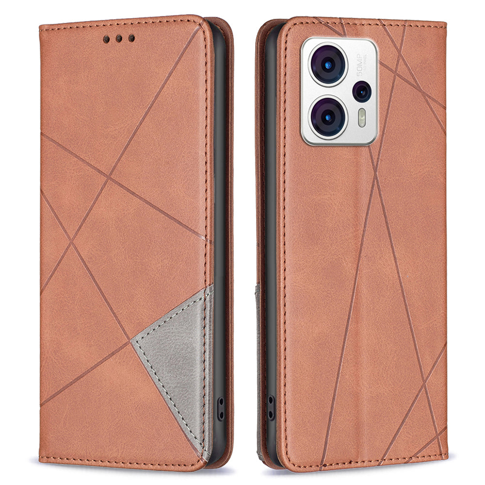 Anti-scratch Phone Case Card Holder For Motorola Moto G13 4G / G23 4G / G53 5G, BF Imprinted Pattern Series-1 Leather Stand Anti-drop Cover