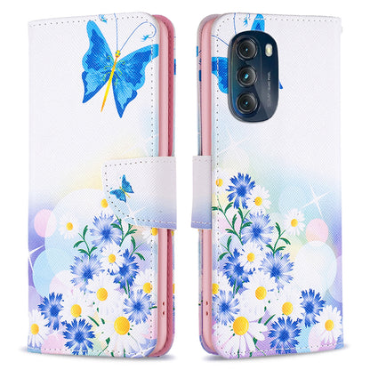 Anti-drop Phone Case for Motorola Moto G 5G (2023) BF Pattern Printing Leather Series-1 Pattern Imprinted Wallet Stand Phone Cover