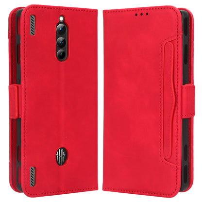 For ZTE nubia Red Magic 8 Pro+ 5G / Red Magic 8 Pro 5G Multiple Card Slots Phone Cover Wallet Stand PU Leather Phone Case