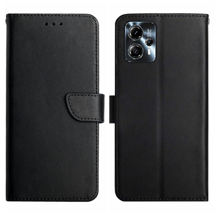 HT02 For Motorola Moto G23 4G / G13 4G Wallet Stand Cell Phone Case Genuine Leather Nappa Texture Phone Cover