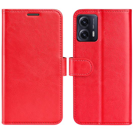 For Motorola Moto G53 5G Crazy Horse Texture PU Leather Full Protection Phone Case Flip Stand Wallet Cover