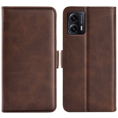 For Motorola Moto G53 5G Calf Texture PU Leather Wallet Cellphone Case Shockproof Stand Cover