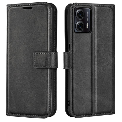 For Motorola Moto G53 5G Calf Texture PU Leather Wallet Case Square Clasp Drop-proof Phone Stand Cover