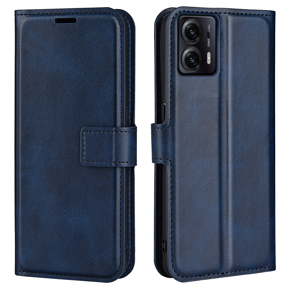 For Motorola Moto G53 5G Calf Texture PU Leather Wallet Case Square Clasp Drop-proof Phone Stand Cover