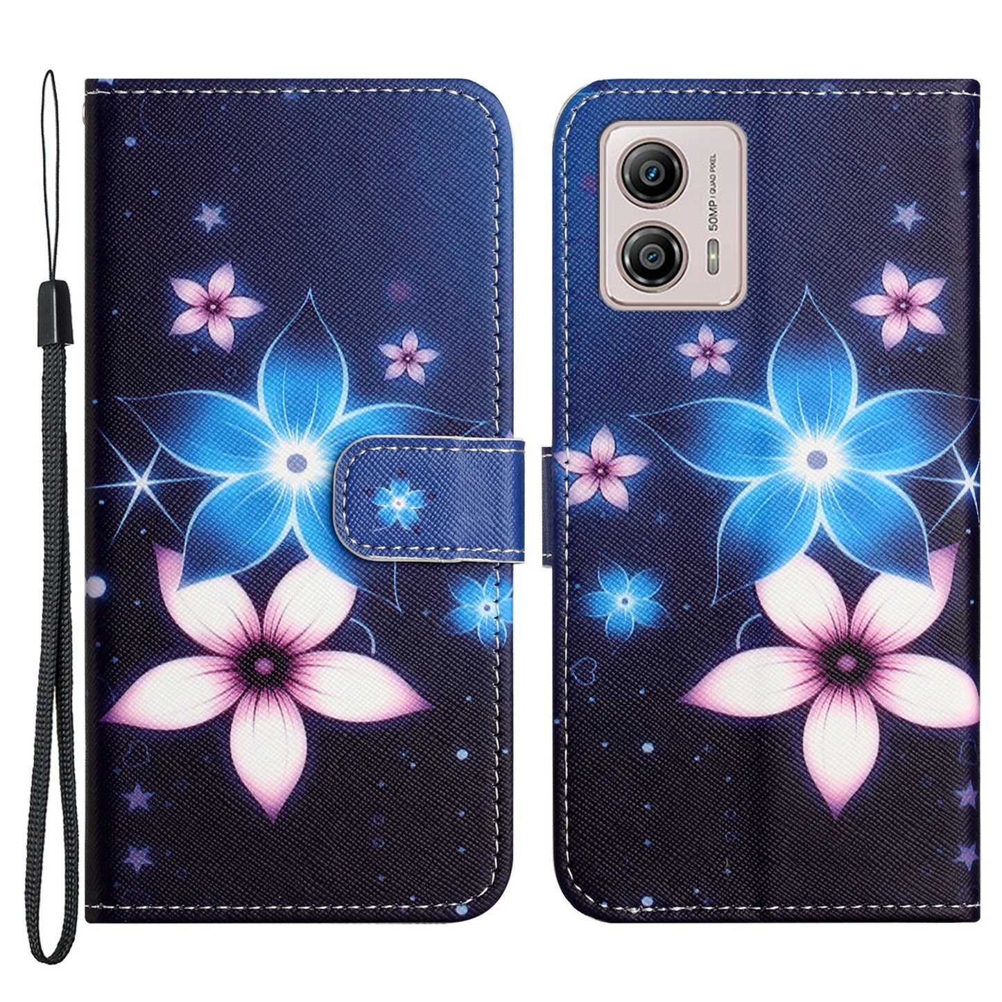 For Motorola Moto G53 5G / G23 4G / G13 4G PU Leather Phone Wallet Case 3D Pattern Printing Stand Cover