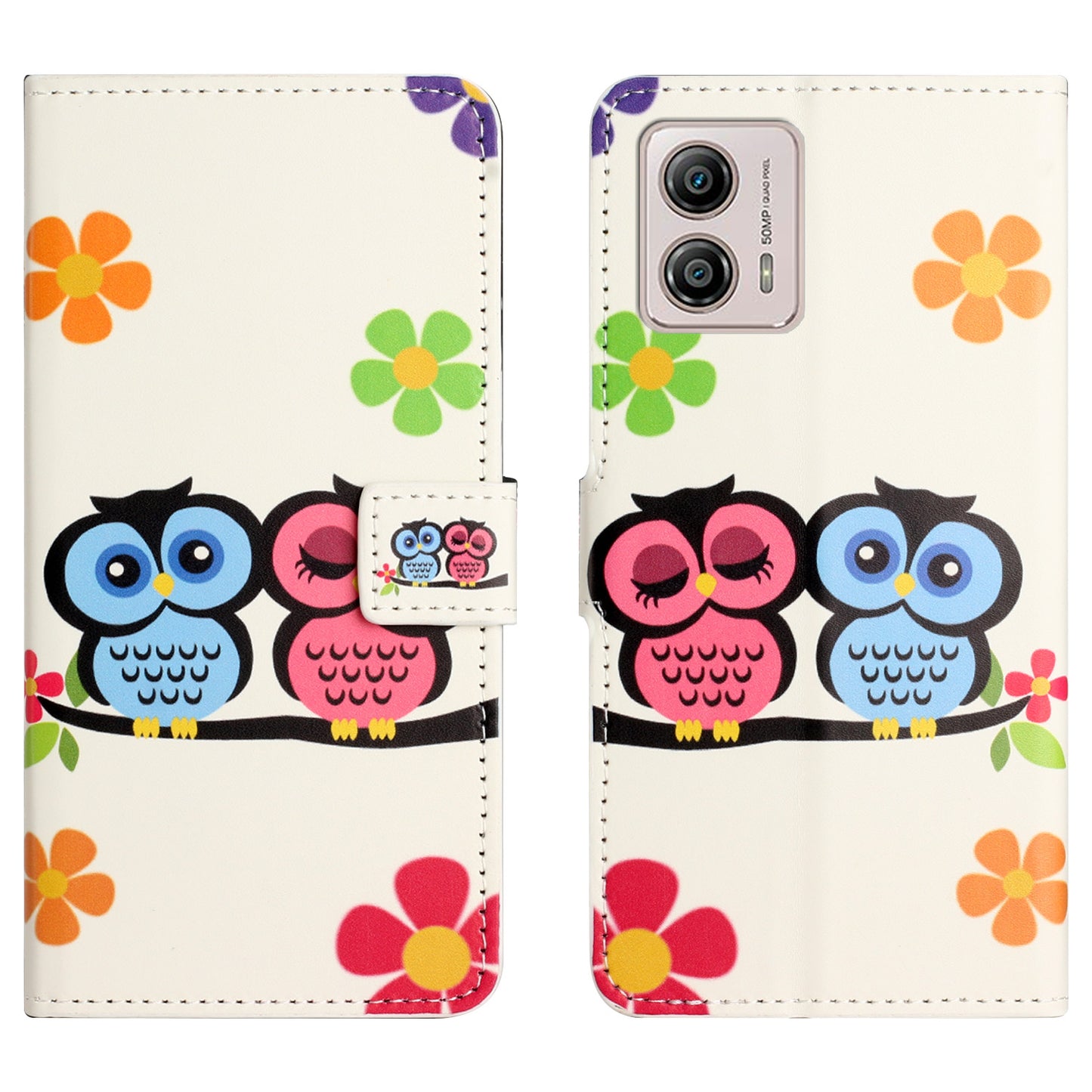 For Motorola Moto G53 5G / G23 4G / G13 4G Stand Phone Case PU Leather Pattern Printing Phone Wallet Cover