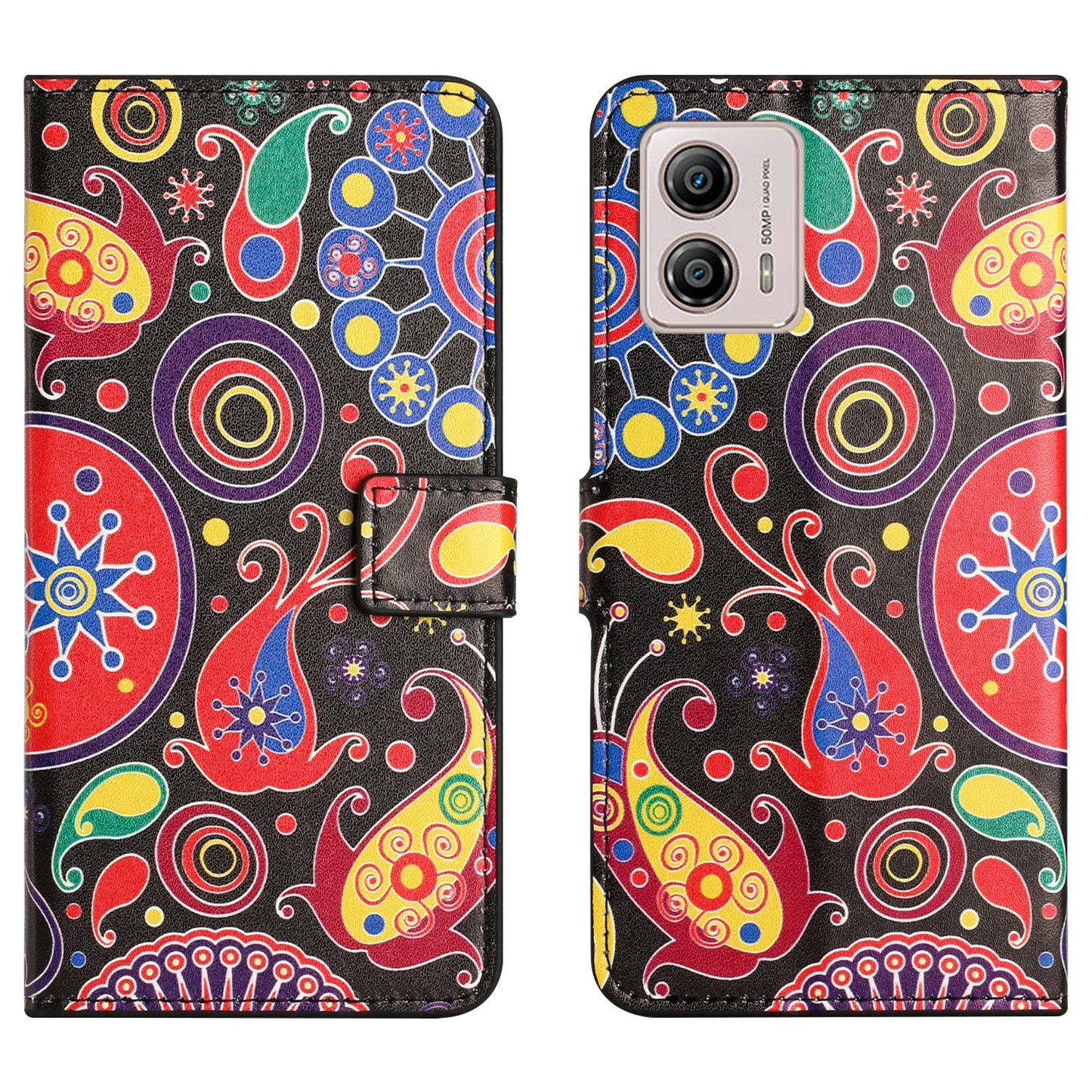 For Motorola Moto G53 5G / G23 4G / G13 4G Stand Phone Case PU Leather Pattern Printing Phone Wallet Cover