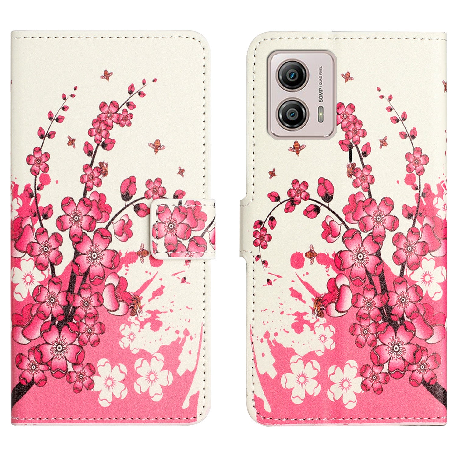 For Motorola Moto G53 5G / G23 4G / G13 4G Stand Phone Case PU Leather Pattern Printing Phone Wallet Cover