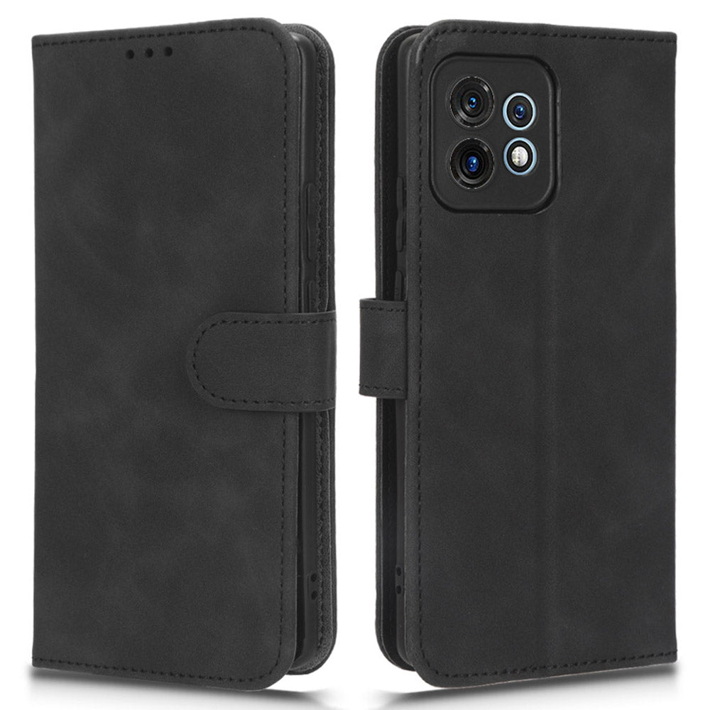 For Motorola Moto X40 5G Drop Proof Skin-touch Phone Leather Case Wallet Stand Cell Phone Cover