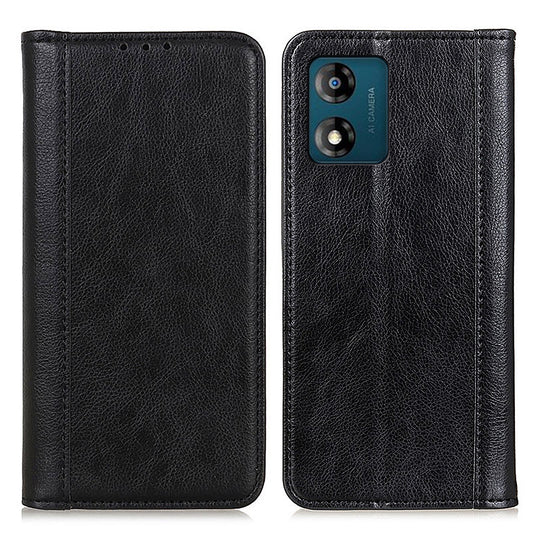 Shockproof Phone Cas For Motorola Moto E13 4G, Split Leather  Litchi Texture Flip Wallet Anti-fall Phone Cover Stand