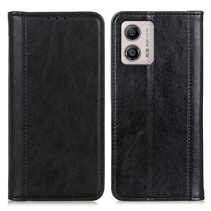 Cell Phone Case For Motorola Moto G53 5G / G13 4G / G23 4G , Split Leather Stand Litchi Texture Flip Wallet Shockproof Phone Cover