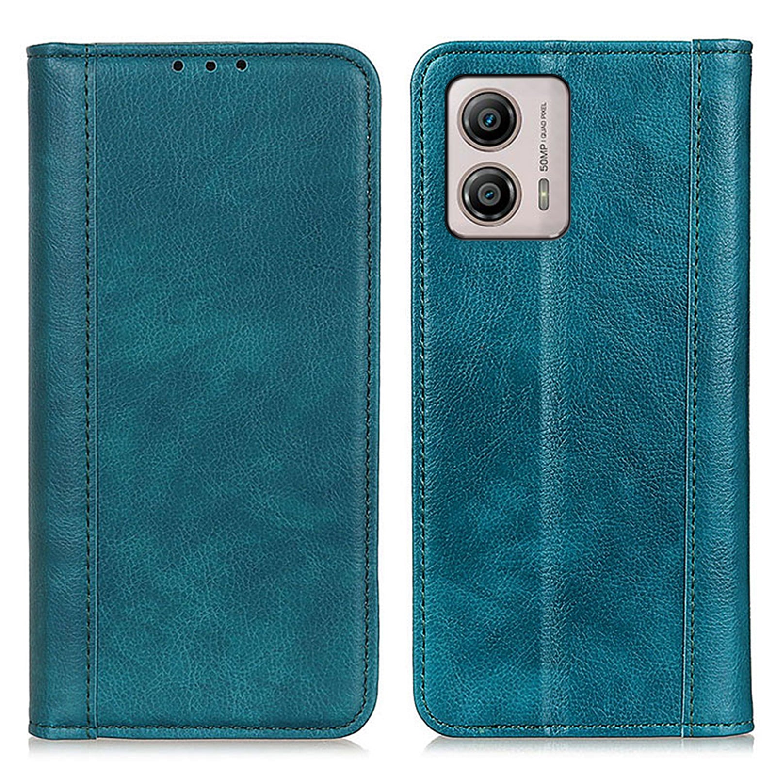 Cell Phone Case For Motorola Moto G53 5G / G13 4G / G23 4G , Split Leather Stand Litchi Texture Flip Wallet Shockproof Phone Cover