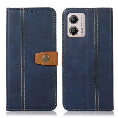 For Motorola Moto G53 5G / G13 4G / G23 4G Calf Texture Phone Case PU Leather Stand Phone Wallet Cover