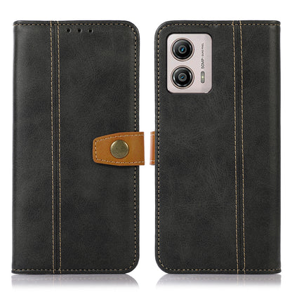 For Motorola Moto G53 5G / G13 4G / G23 4G Calf Texture Phone Case PU Leather Stand Phone Wallet Cover