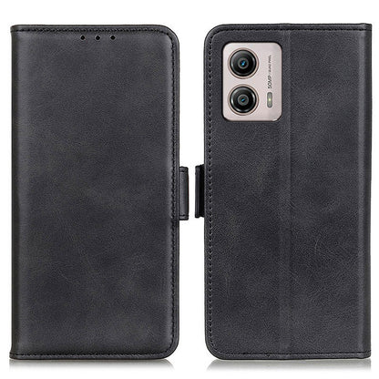 Wallet Phone Stand Case for Motorola Moto G53 5G / G13 4G / G23 4G , Cowhide Texture PU Leather Phone Cover