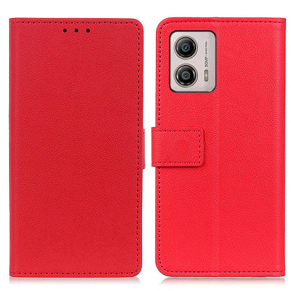 Cell Phone Stand Case for Motorola Moto G53 5G / G13 4G / G23 4G , Anti-scratch Textured Leather Wallet Cover