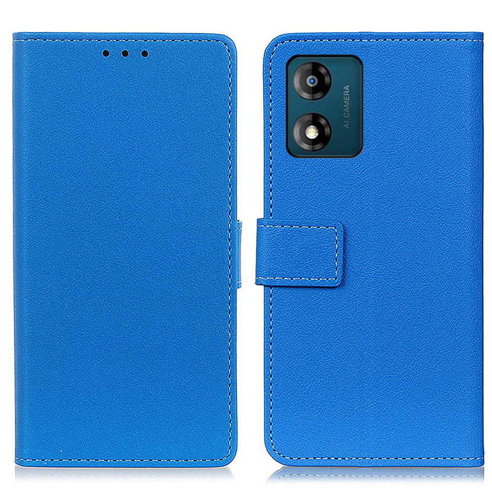 Phone Stand Case for Motorola Moto E13 4G, Textured PU Leather Wallet Protective Phone Cover