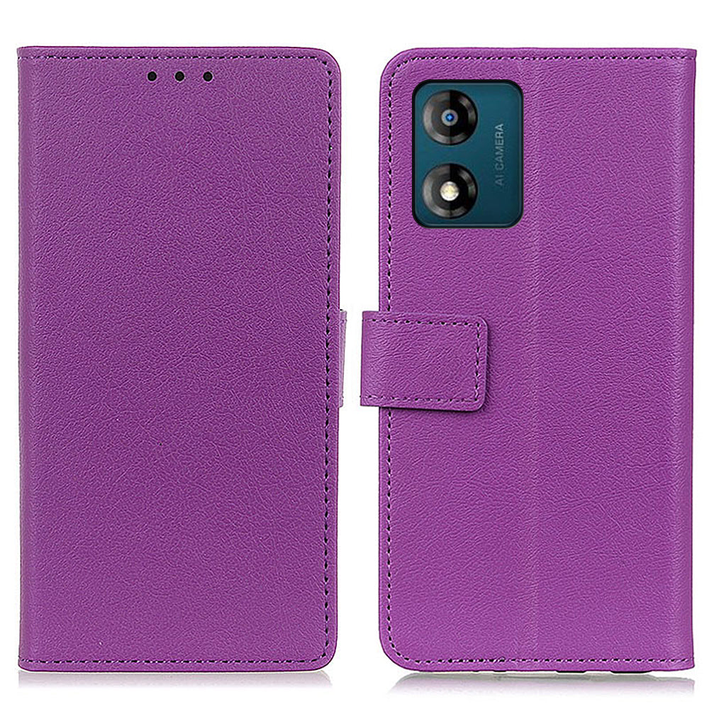 Phone Stand Case for Motorola Moto E13 4G, Textured PU Leather Wallet Protective Phone Cover