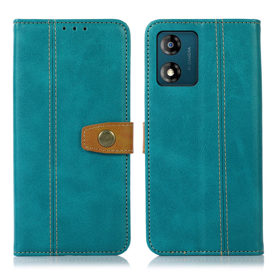 Leather Phone Case for Motorola Moto E13 4G, Calf Texture Cell Phone Wallet Cover