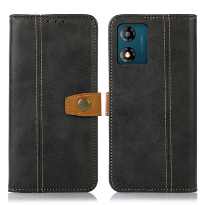 Leather Phone Case for Motorola Moto E13 4G, Calf Texture Cell Phone Wallet Cover