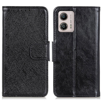 For Motorola Moto G53 5G / G13 4G / G23 4G Nappa Texture Phone Wallet Case Split Leather Anti-drop Stand Phone Cover