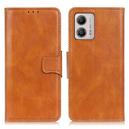 Cell Phone Case For Motorola Moto G53 5G / G13 4G / G23 4G Crazy Horse Texture Wallet Stand Shockproof PU Leather Phone Cover