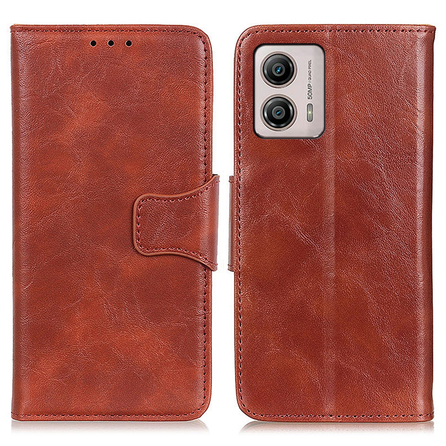 Mobile Phone Case For Motorola Moto G53 5G / G13 4G / G23 4G , Crazy Horse Texture Wallet Stand Split Leather Full Protection Phone Cover