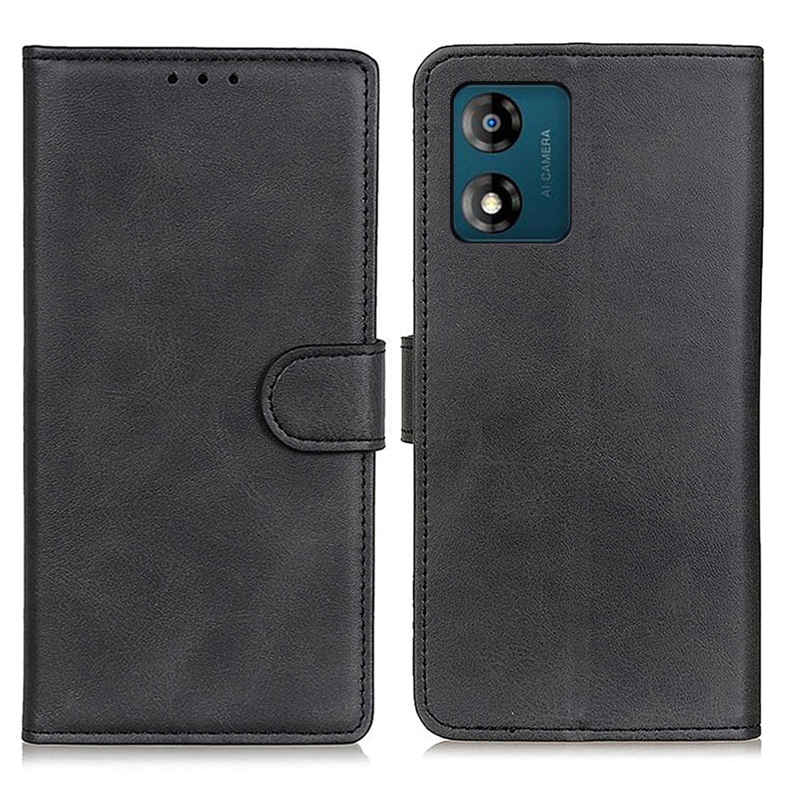 Anti-shock Protective Phone Case for Motorola Moto E13 4G, PU Leather Flip Mobile Phone Cover with Stand Wallet