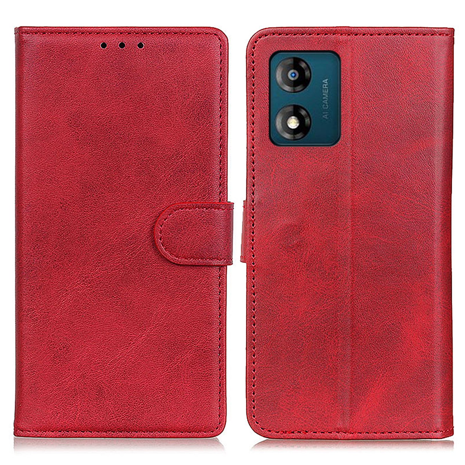 Anti-shock Protective Phone Case for Motorola Moto E13 4G, PU Leather Flip Mobile Phone Cover with Stand Wallet