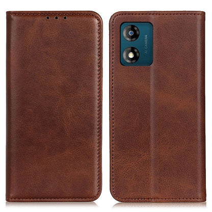 Anti-scratch Phone Case for Motorola Moto E13 4G, Split Leather Magnetic Folio Flip Cell Phone Cover with Wallet