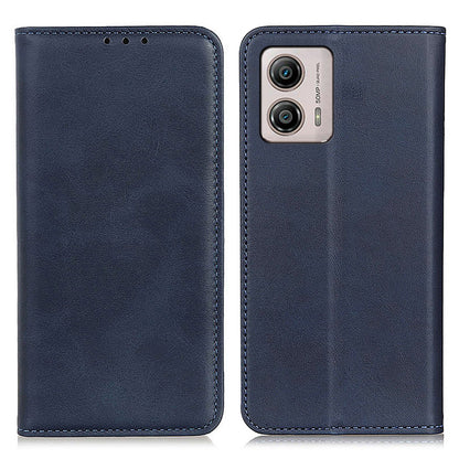 Anti-fall Protective Phone Case for Motorola Moto G53 5G / G13 4G / G23 4G , Split Leather Magnetic Scratch-resistant Phone Cover with Wallet Stand