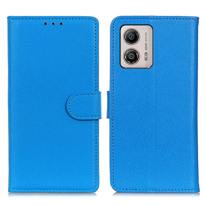 For Motorola Moto G53 5G / G13 4G / G23 4G Drop-proof Phone Case Litchi Texture PU Leather Stand Wallet Anti-scratch Protective Phone Cover