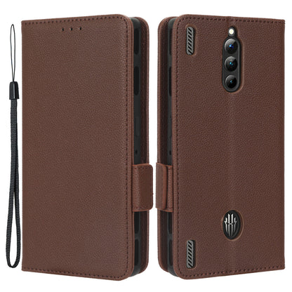 For ZTE nubia Red Magic 8 Pro+ 5G / Red Magic 8 Pro 5G Litchi Texture Leather Phone Case Dual Magnetic Clasp Wallet Stand Phone Shell