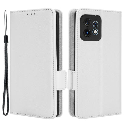 For Motorola Moto X40 5G / Edge 40 Pro 5G / Edge+ (2023) Dual Magnetic Clasp Wallet Stand Anti-drop Cover Litchi Texture PU Leather Phone Case