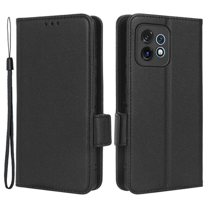 For Motorola Moto X40 5G / Edge 40 Pro 5G / Edge+ (2023) Dual Magnetic Clasp Wallet Stand Anti-drop Cover Litchi Texture PU Leather Phone Case