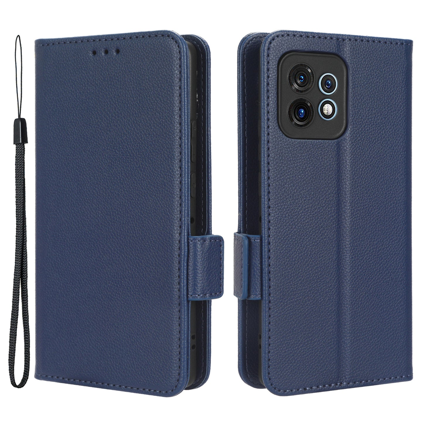 For Motorola Moto X40 5G / Edge 40 Pro 5G / Edge+ (2023) Dual Magnetic Clasp Wallet Stand Anti-drop Cover Litchi Texture PU Leather Phone Case