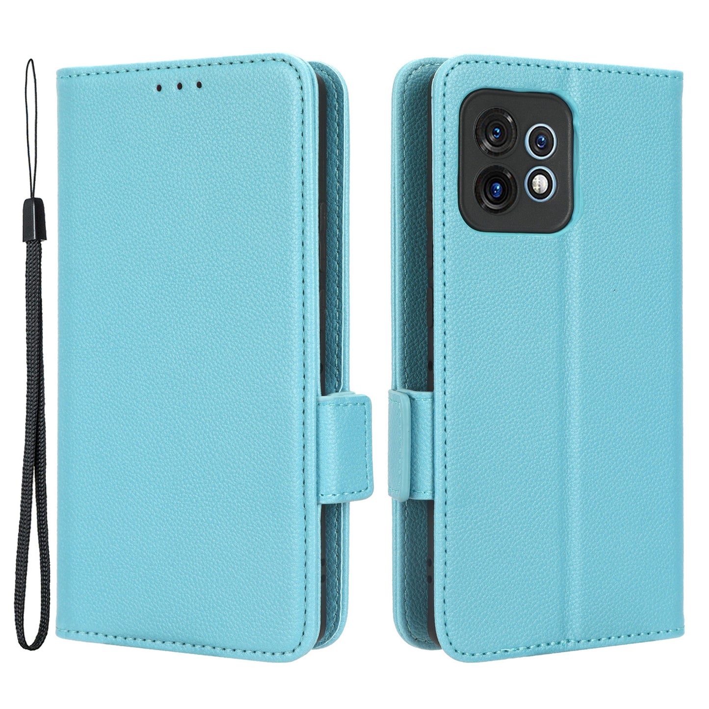 For Motorola Moto X40 5G / Edge 40 Pro 5G / Edge+ (2023) Dual Magnetic Clasp Wallet Stand Anti-drop Cover Litchi Texture PU Leather Phone Case