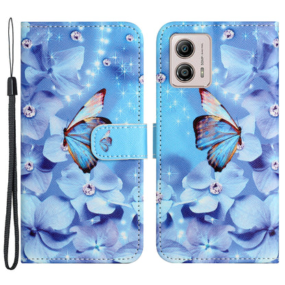 For Motorola Moto G73 5G PU Leather Wallet Phone Case, 3D Pattern Printing Foldable Stand Cover