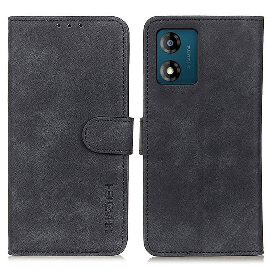 KHAZNEH For Motorola Moto E13 4G Anti-drop Phone Case Retro Texture Flip Leather Wallet Stand Anti-scratch Phone Cover