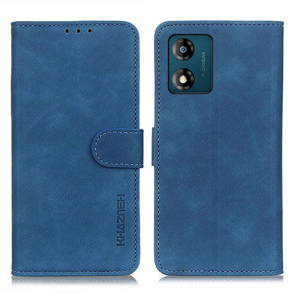 KHAZNEH For Motorola Moto E13 4G Anti-drop Phone Case Retro Texture Flip Leather Wallet Stand Anti-scratch Phone Cover