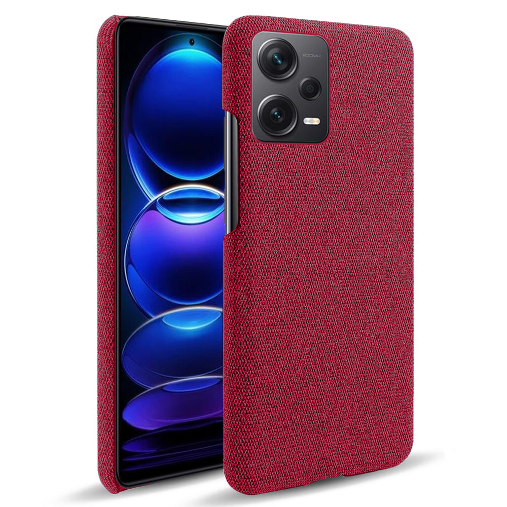 For Xiaomi Redmi Note 12 Pro+ 5G Shockproof Smartphone Case Solid Color Hard PC+Cloth Phone Cover
