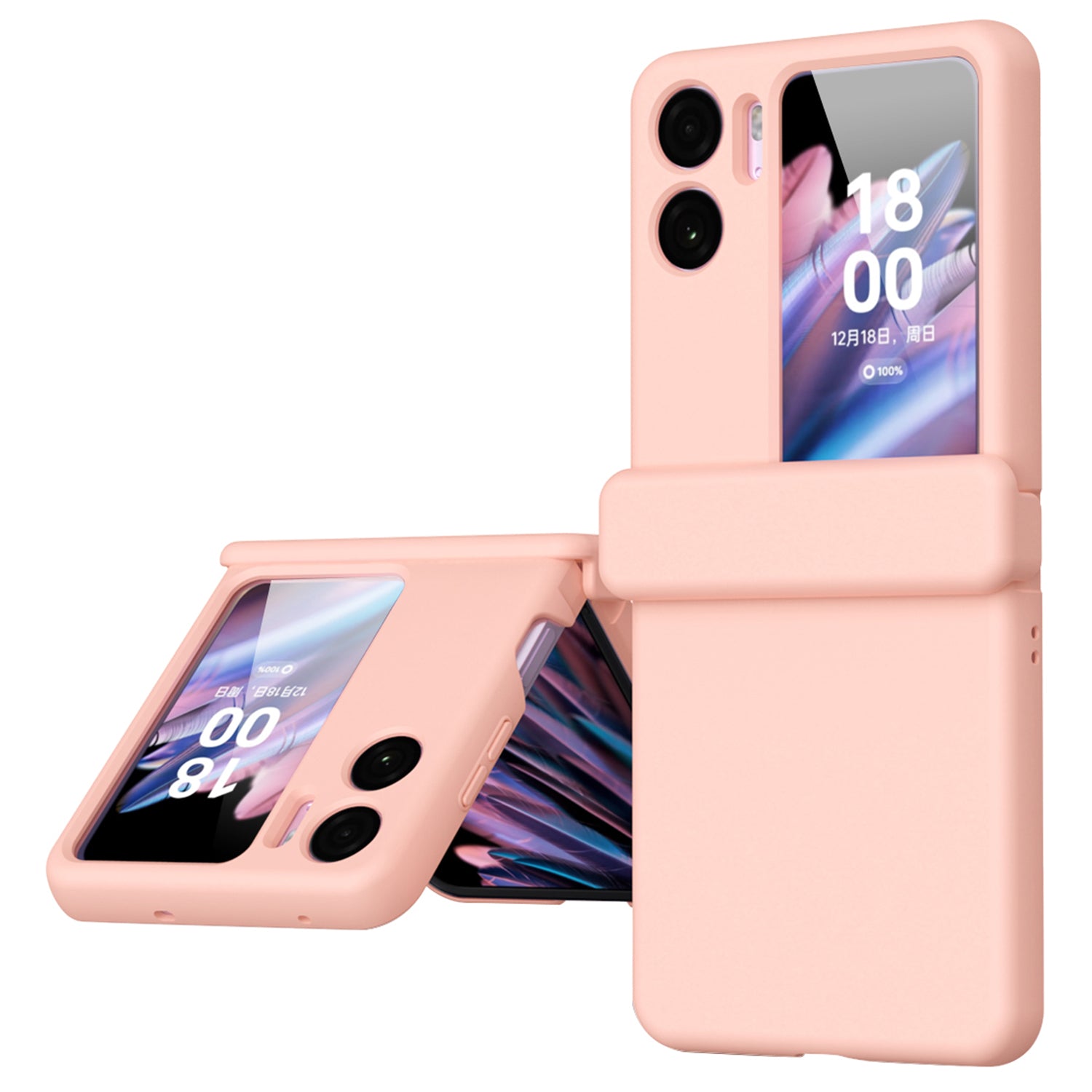 For Oppo Find N2 Flip 5G Magnetic Hinge PC Phone Case Anti-drop Cover with Small Screen Protector