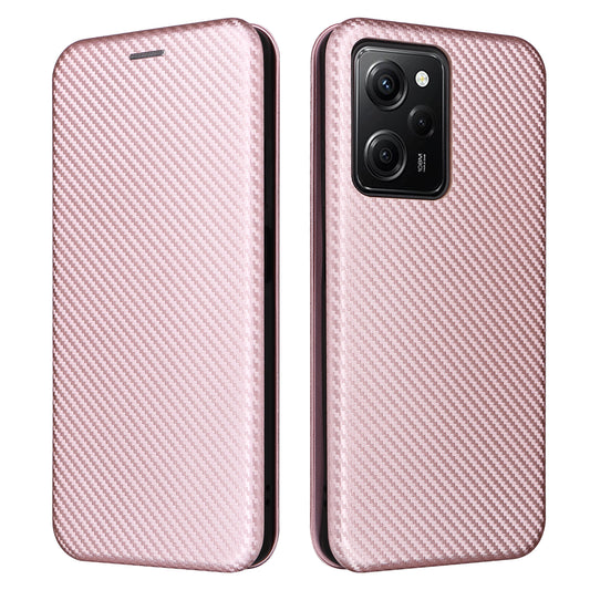 For Xiaomi Redmi Note 12 Pro Speed 5G / Note 12 Pro 5G / Poco X5 Pro 5G Phone Case PU Leather Carbon Fiber Texture Stand Card Slot Phone Cover