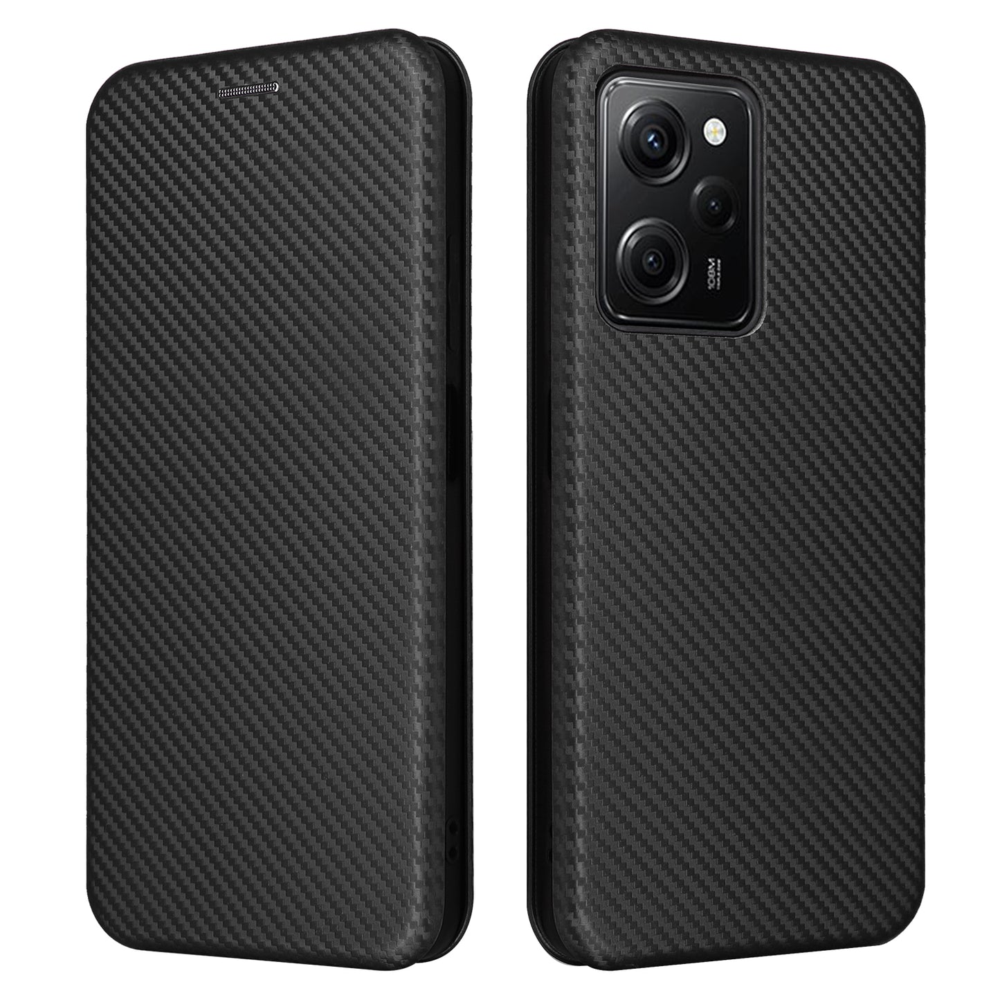 For Xiaomi Redmi Note 12 Pro Speed 5G / Note 12 Pro 5G / Poco X5 Pro 5G Phone Case PU Leather Carbon Fiber Texture Stand Card Slot Phone Cover