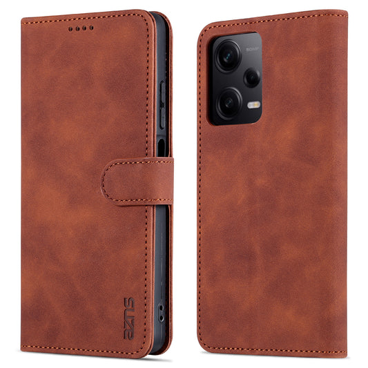 AZNS For Xiaomi Redmi Note 12 Pro 5G / Note 12 Pro Speed 5G / Poco X5 Pro 5G Phone Case PU Leather Wallet Stand Flip Folio Protective Cover