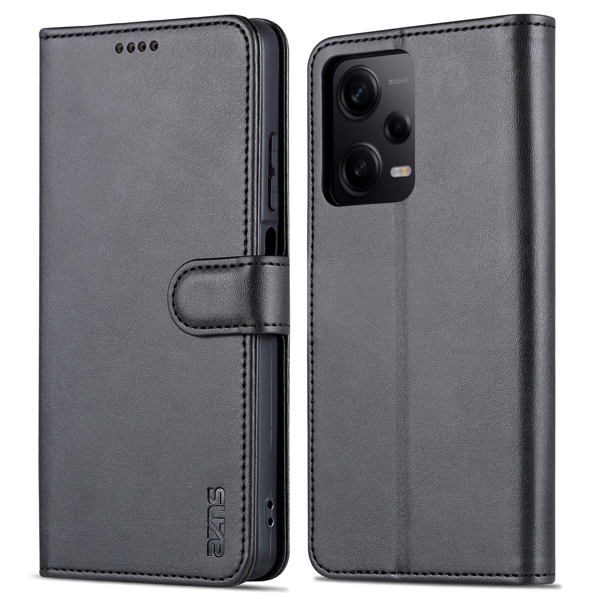 AZNS For Xiaomi Redmi Note 12 Pro+ 5G / Note 12 Explorer 5G (Discovery edition) PU Leather Phone Case Wallet Stand Magnetic Flip Phone Cover