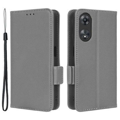 For Oppo A58 5G / A58x 5G / A78 5G Phone Wallet Case Litchi Texture Stand PU Leather Phone Cover