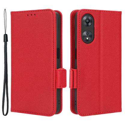 For Oppo A58 5G / A58x 5G / A78 5G Phone Wallet Case Litchi Texture Stand PU Leather Phone Cover